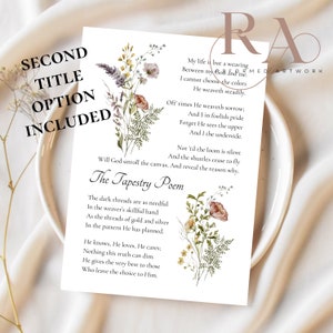 The Weaver Poem / the Tapestry Poem Christian Poetry Print Christian ...