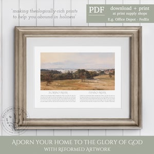 Martin Luther Morning Prayer Evening Prayer Reformed Theology Wall Art Reformed Christian House Warming Gift New Home Gift Reformed Artwork