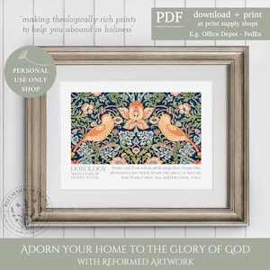 Doxology Décor Praise God From Whom All Blessings Flow Vintage Christian Art Hymn Lyric Print Christian Tapestry Art Hymn Wall Art Digital