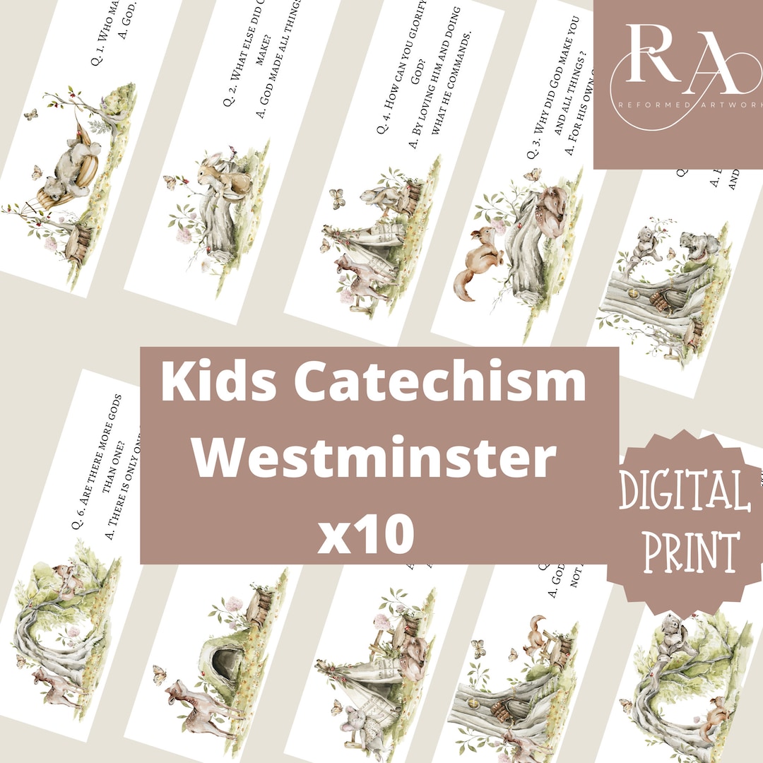Kids Westminster Shorter Catechism Bookmarks Confession of Faith ...