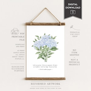 CHARLES SPURGEON QUOTE Trinity Wall Art Reformed Theology Gifts for Women Reformed Christian Theologian Quote Baptist Christian Gift Women