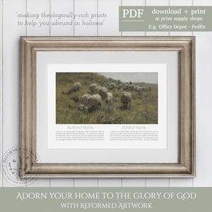 Martin Luther Morning Prayer Evening Prayer Reformed Theology Wall Art Reformed Artwork Reformed Christian House Warming Gift Lutheran Home