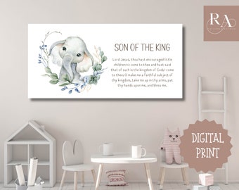 Reformed Nursery Puritan Prayer - Matthew Henry Commentary - Matthew 19:14 - Prayer for Children - Reformed Theology Wall Art Printable