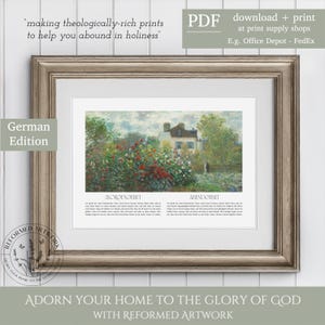 Martin Luther Morning Prayer Evening Prayer German Christian Prayer Morgen und Abendgebet Reformed Christian House Warming Gift New Home Gif
