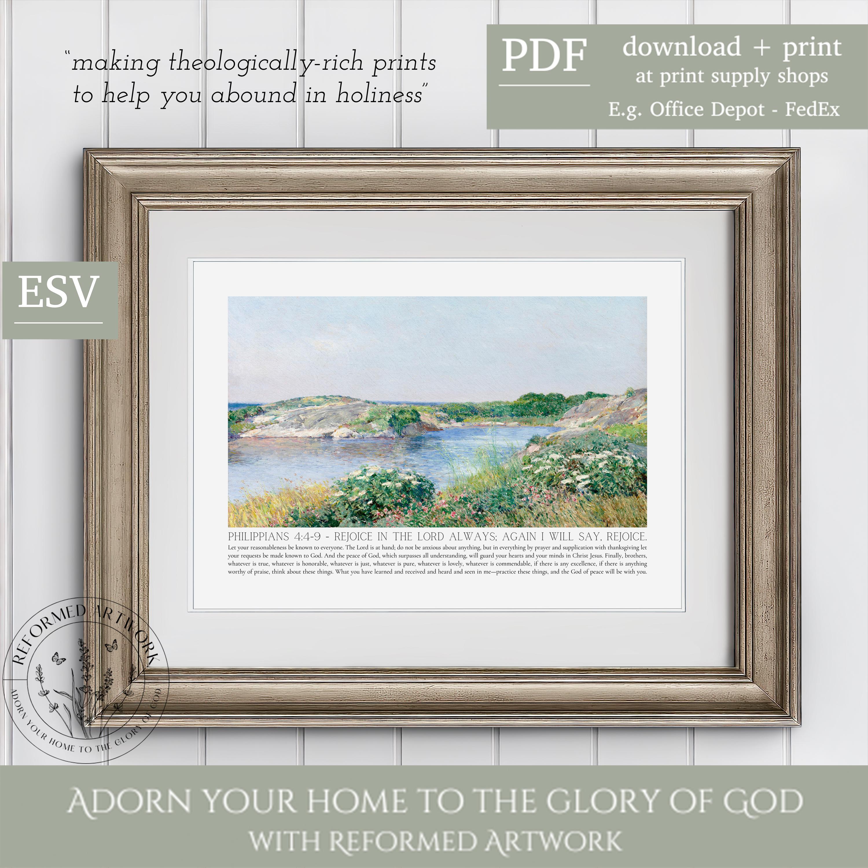 Philippians 4:4-9 Rejoice In The Lord Always Whatever Is True Whatever Is Noble Print Do Not Be Anxious Peace Of God Painting Landscape Art