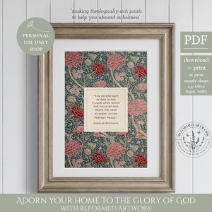 Charles Spurgeon Quote Poster Sovereignty of God Reformed Theology Wall Art Charles Spurgeon Gifts Reformed Artwork Reformed Christian Gift