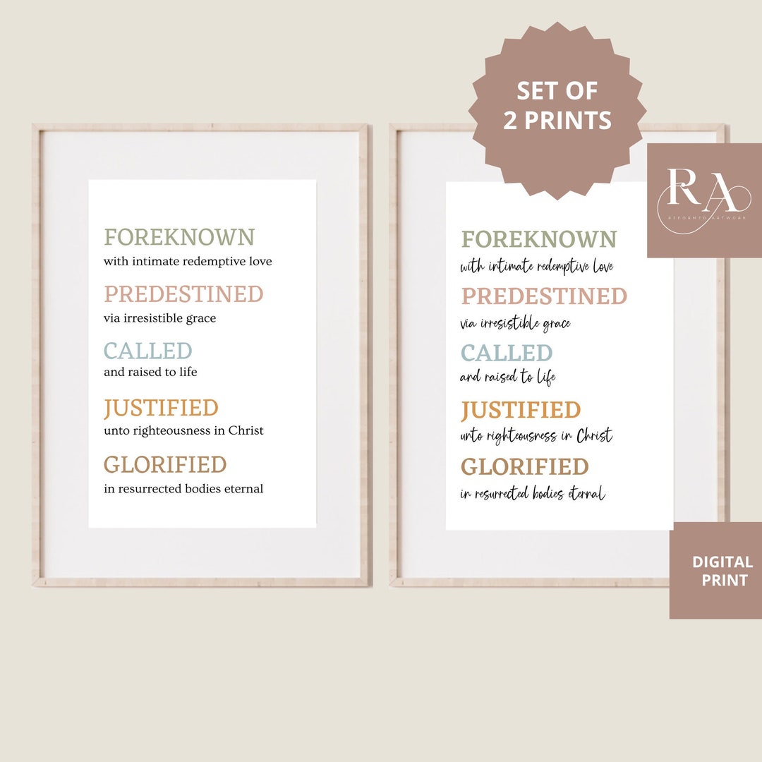 Golden Chain of Redemption Definitions Romans 82930 Etsy