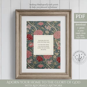 Day By Day Hymn Gift Vintage Christian Art Hymn Lyric Print Hymn Wall Art Floral Christian Tapestry Art Prayer Gift Prayer Home Secor Women
