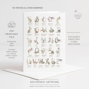 CHRISTIAN ALPHABET Poster For Children ABCs Of God Wall Décor ABC 123 Christian Posters Christian ABCs For Kids Bible Art Attributes of God image 5