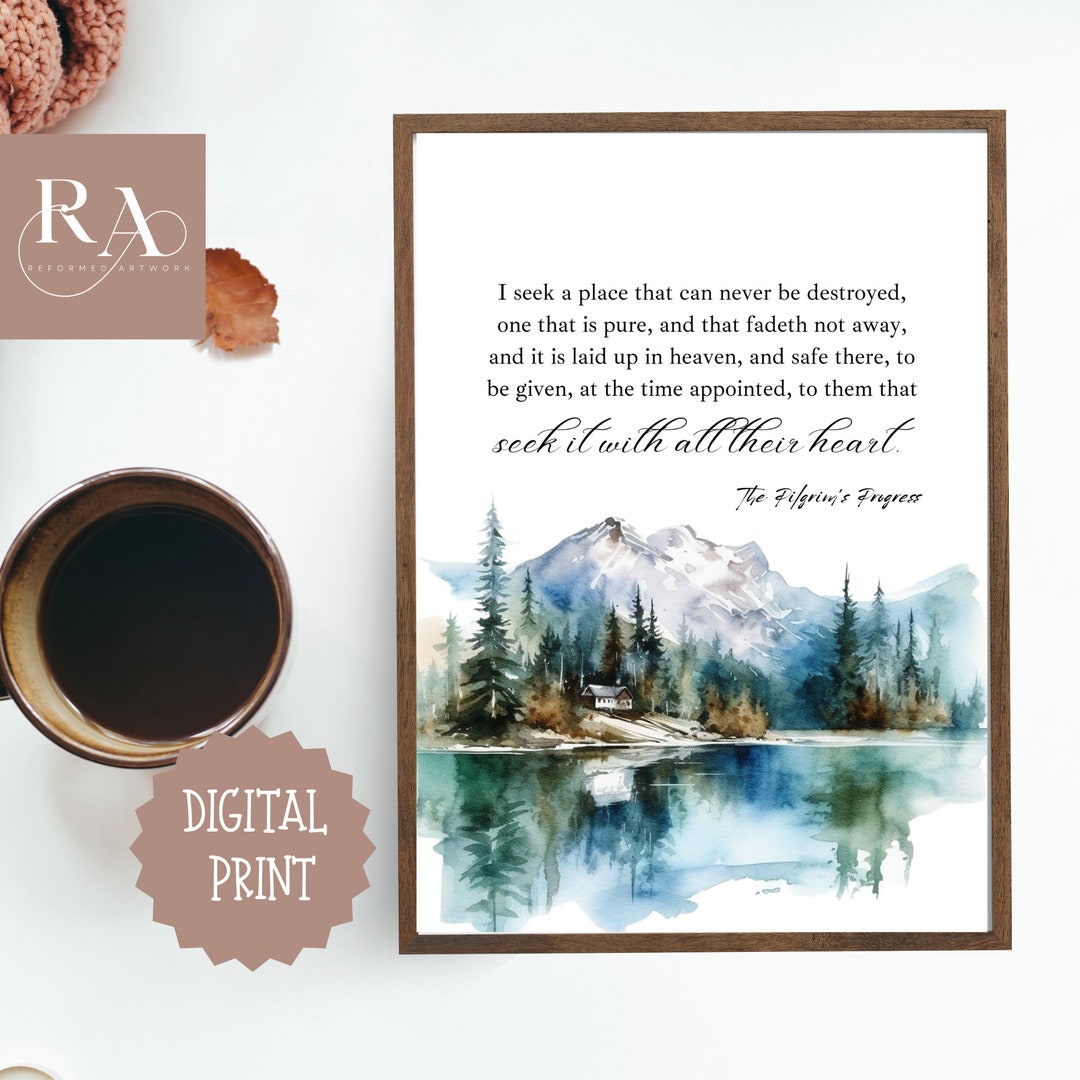 John Bunyan the Pilgrim's Progress Quotes I Seek a Etsy