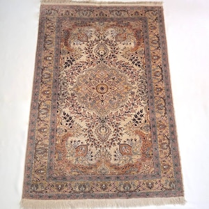 Old Turkish silk carpet Kayseri 157 x 108 cm Silk Seda Hereke