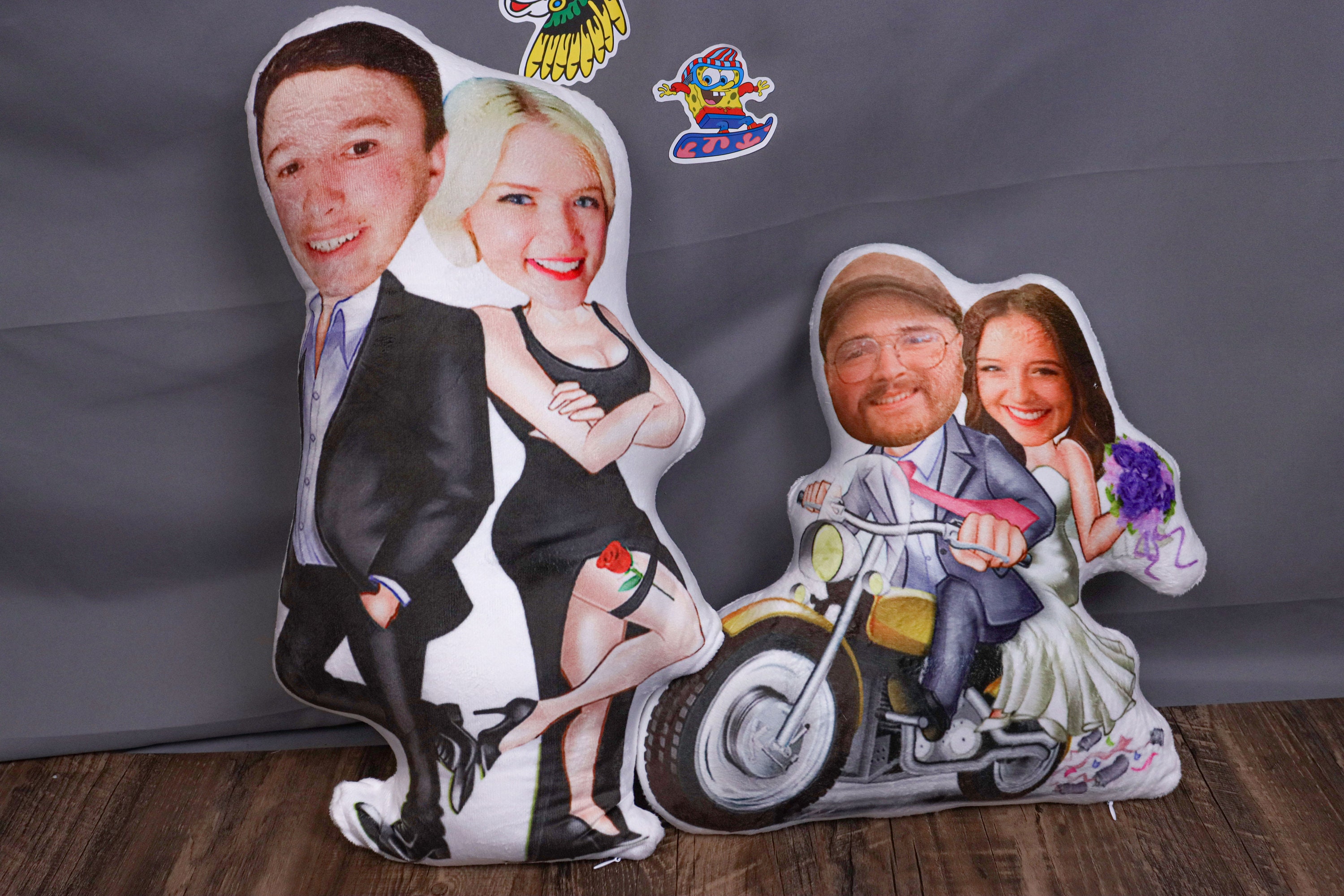 Custom Face Pillow With Funny Human Head Personalized Photo Etsy