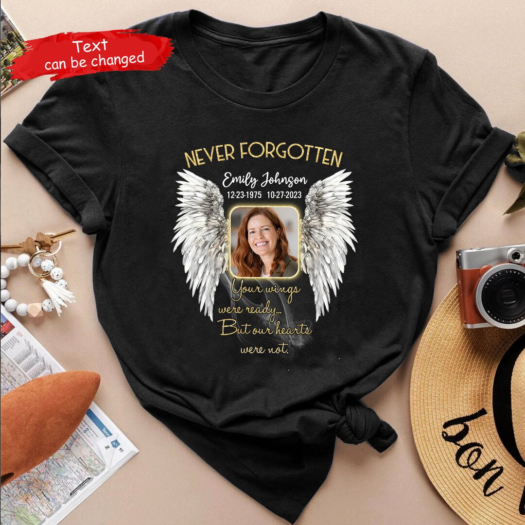 Never Forgotten T-shirt, Personalized Photo Memorial T-shirt, Upload ...