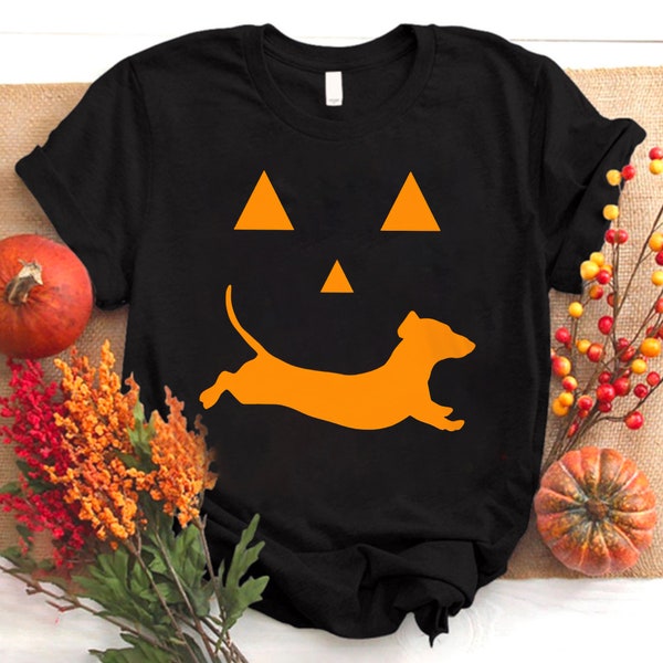 Dachshund And Halloween Classic T-Shirt, Dachshund Halloween Shirt, Dog Lover Shirt, Dog Owner Gift