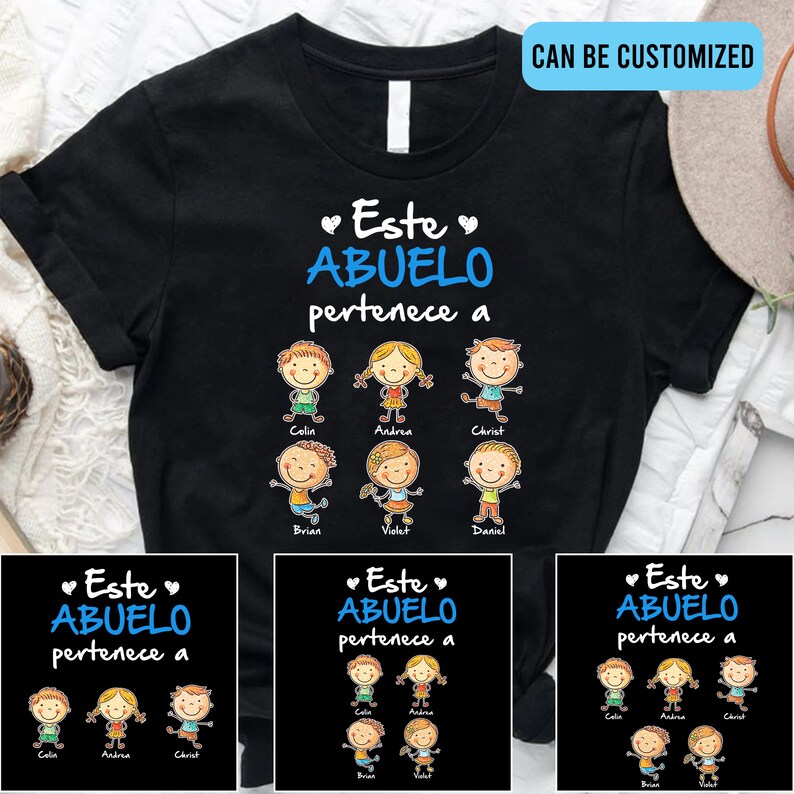Abuelo Spanish Grandpa Belongs Tshirt Abuelo Gift Etsy