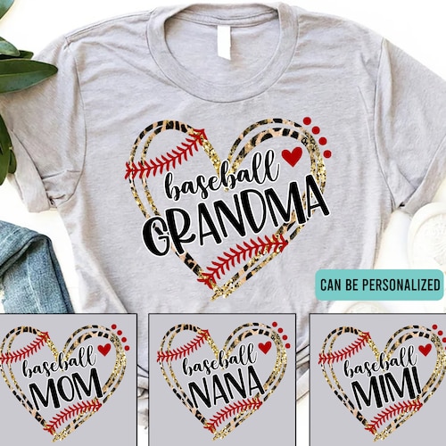 Personalized Baseball Grandma Shirt Baseball Women Grandma Etsy