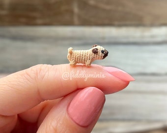 Crocheted Miniature Pug - Perfect gift for dog owners and dog lovers