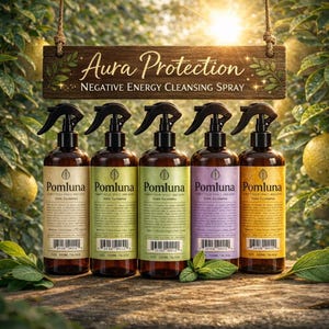 Spiritual Negative Energy Aura Cleansing Protection Smokeless Water base Spray Ancient Ritual by Pomluna Great for Home Office Hotel and Car