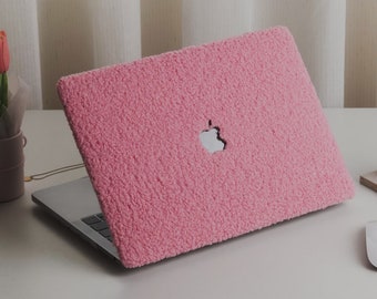 Barbie Pink Fluffy Teddy Case MacBook Pro 13 M1 MacBook pro 14 inch 15 16 Touch Bar Retina MacBook Air 13.6 M2 inch Laptop Hard Mac 12Case