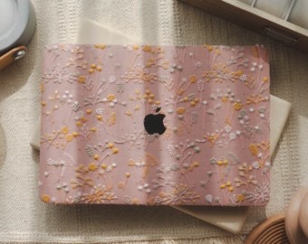 Begonia Dandelion Texture Stitching MacBook Pro 13M1 MacBook pro 14 Zoll 15 16 Touch Bar Retina MacBook Air 13 M2 Zoll Laptop Hard