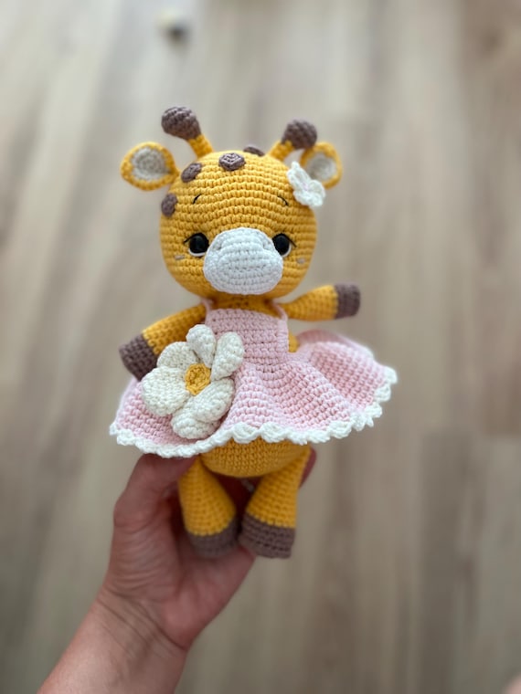 Juguete Amigurumi, lindo juguete de jirafa, regalo de baby shower