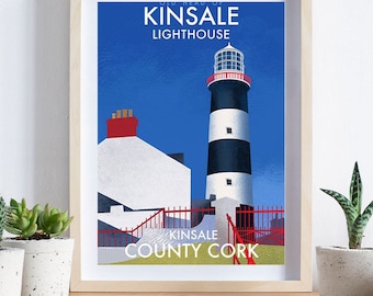 Signed print of Kinsale lighthouse - Lighthouses of Ireland - Poster