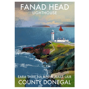 Fanad head Leuchtturm signierter Kunstdruck