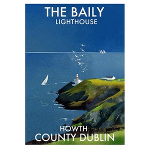 Portait des Leuchtturms in Baily - Irish Lighthouse - Poster