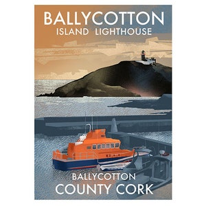 Ballycotton Leuchtturm - Leuchttürme Irlands - Signierter Druck