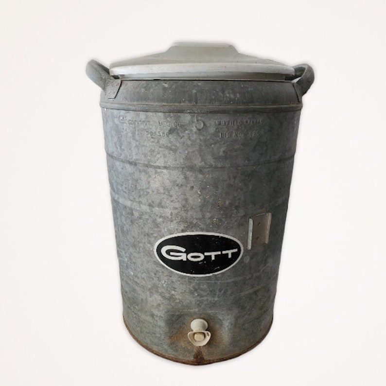 Vintage Igloo Gott 5 Gallon Water Cooler Galvanized Metal Etsy UK