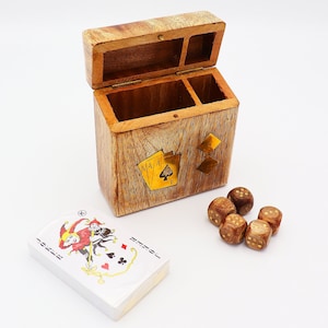 Juego de cartas personalizado para autobús turístico con dados. Regalo de fútbol, críquet, rugby, golf y tenis.