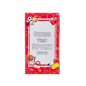 Juego de cartas personalizado Guess That Sports Quiz / Juego de cartas con dados deportivos, Guess That Sports Quotes Quiz, Juego de mesa para familiares y amigos para todas las edades