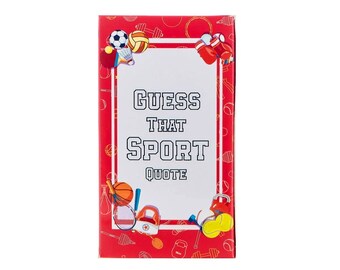 Personalisierte Errate, dass Sport-Quiz-Kartenspiel | Sporting Dice Card Game, Raten Sie, dass Sport Zitate Quiz, Familie & Freunde Tischspiel alle Altersgruppen