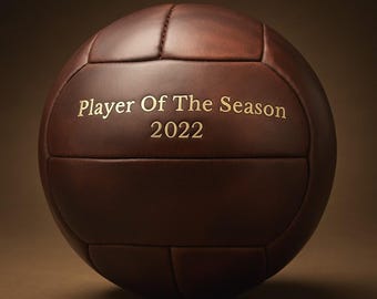 Personalized Vintage Leather Football | Engraved Sports Gift