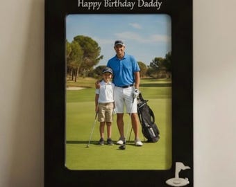 Gepersonaliseerde golffotolijst – gegraveerd aandenken