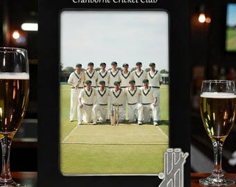Gepersonaliseerde cricketfotolijst – gegraveerd sportcadeau voor coach of speler