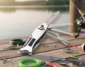 Gepersonaliseerde multifunctionele zaktool Fisherman's Friend | Cadeau multitool voor vissers