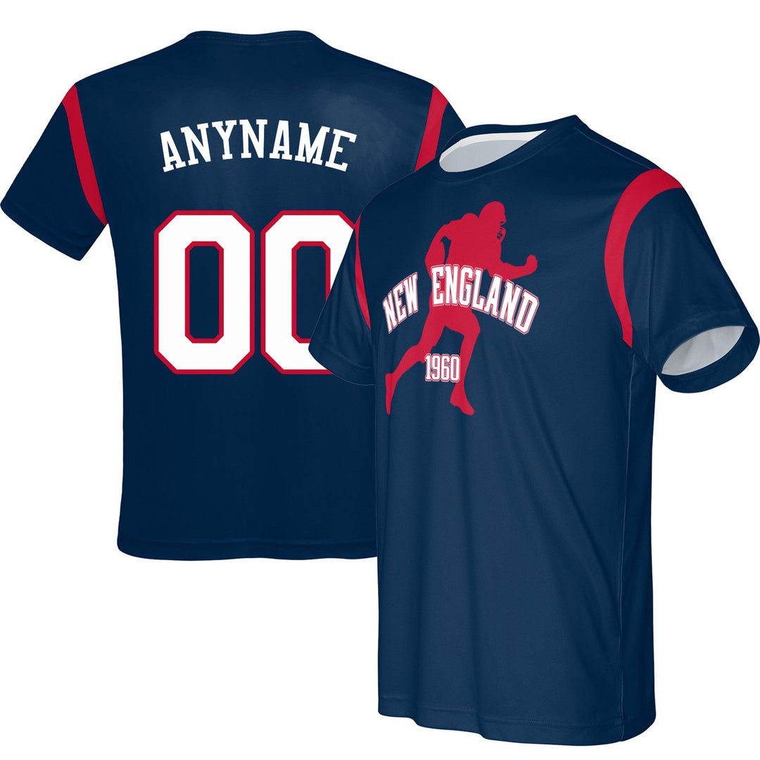 Customized Name and Number Football Shirt New England Etsy