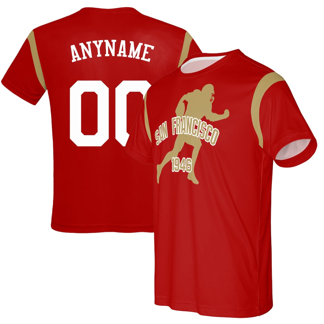 Customized Name and Number Football Shirt San Fancisco Etsy