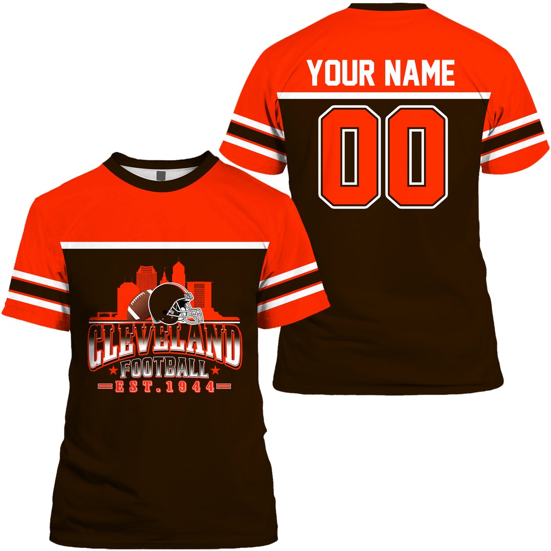 Cleveland Football Shirt Custom Football Shirts Personalized Etsy