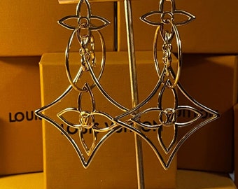 Iconic LV Gold Tone Hoops - A Symphony of Shapes