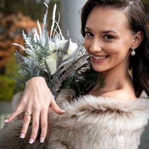 Winter Fur Coat Gray Faux Fur Coat, Gray Fur Jacket, Bridal Fur Coat, Premium fur, Winter Fur Coat, White Bridal Jacket, Wedding Jacket