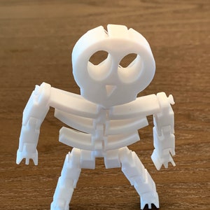 Articulated Skeleton 3D Printed! Flexible Joints/Moving Parts! Halloween Decoration/Fidget Toy/Desk Toy! Multiple Colors Available!