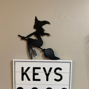 Witch Riding A Broom Decoration! Halloween Witch Silhouette/Wall Decoration, Window + More(3d Printed)!