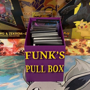 Caixa/armazenamento personalizado para esportes, Pokémon e outros TCG! Caixa de puxar perfeita para streamers!