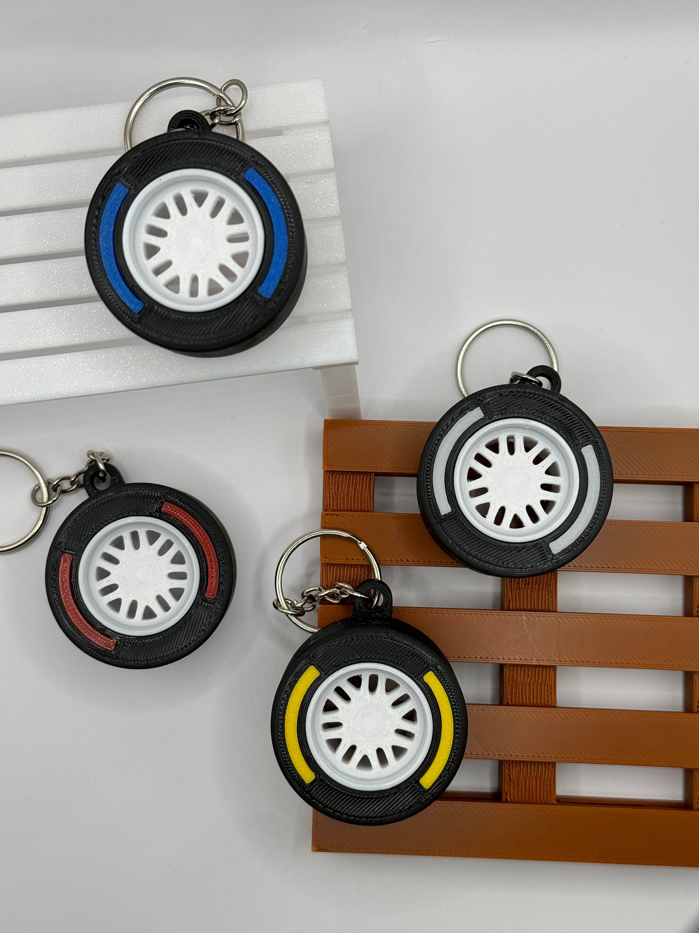 Racing Tire Keychain/wheel Keychain With Rim/pick Your Color! - Etsy
