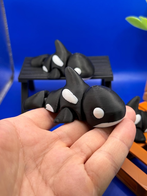 かわいい赤ちゃんシャチの関節式フィギュア/可動式関節/フィジェット