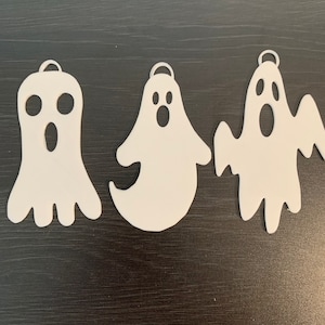 3 Ghost Set Halloween Decorations! Hang By A Hook Or String! Great Gift Bag Stuffers!