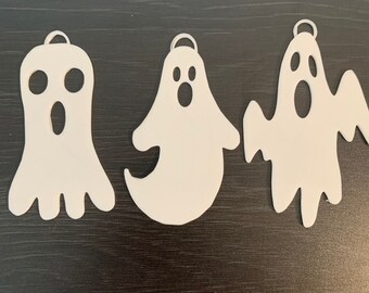 3 Ghost Set Halloween Decorations! Hang By A Hook Or String! Great Gift Bag Stuffers!