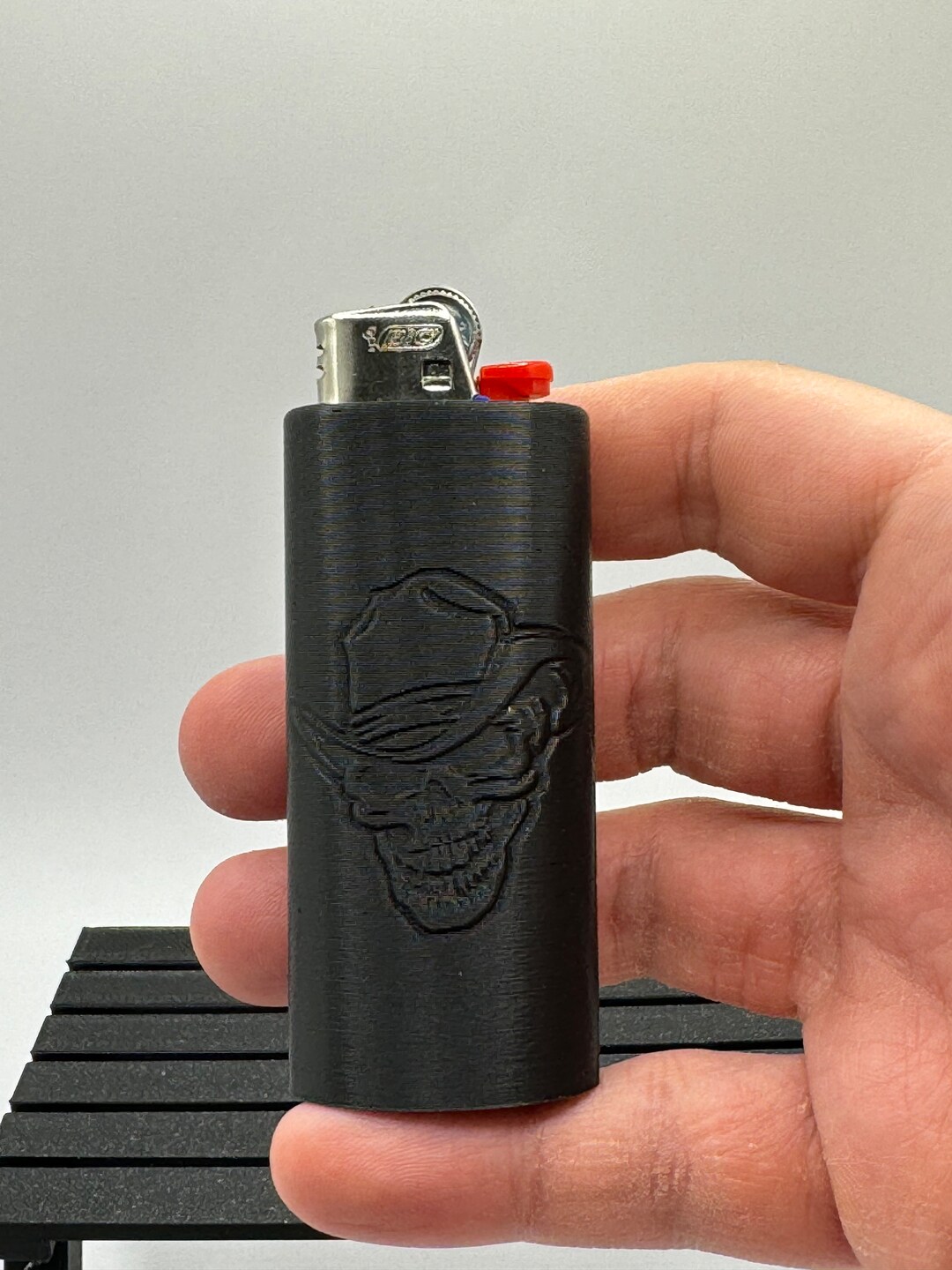Skull And Snake Metal Lighter Case Cover – Fits Standard Bic J6 Lighters